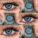 Purpdrank  2pcs Black Series Color Contact Lenses Natural Gray Eye Lens Beautiful Pupils Yearly Fashion Brown Softlens Cosmetics