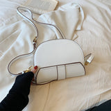 Purpdrank  Famous Brand Saddle Shoulder Bags For Women Golden Hardware Solid Color PU Crossbody Bag New Luxury Designer Handbags