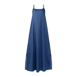 Purpdrank  Plus Size New Sexy and Loose Fitting Denim Long Dress with Straps Unique Design Showcasing Personal Charm and Fashionable Dress
