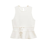 Purpdrank  European and American style 2025 new bow-decorated round-neck sleeveless sweater