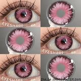 Purpdrank  1 Pair Cosplay Contact Lenses for Eyes Colored Fashion Pink Contacts Lens Purple Cosmetic Pupil Yearly Contact Lenses