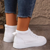 Purpdrank  Flats Women Ankle Sneakers Running Designer Sport Shoes Lace Up Autumn Casual Shoes Trend Leather Walking Zapatillas Mujer