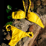 Purpdrank  Halter Bikini Bandeau Biquini Women Sexy Swimsuit Push Up Swimwear Female High Waist Swim Suits Solid Bathingsuit Beachwear