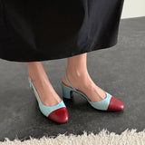 Purpdrank   Fashion Leather Slingbacks Women's Sandals Fashion High Heels Formal Ladies Shoes Sexy Party Sandals Dress Wedding Party Shoes