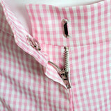 Purpdrank  Plaid Two Piece Sets Women Summer Lantern Sleeve Shirt Tops With Wide Leg Shorts Sets Elegant Fashion Casual Loose Female Suit