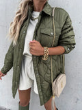 Purpdrank  Autumn and Winter New Plaid Casual Trend Lapel Single Breasted Cotton Jacket