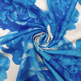 Purpdrank  Summer Sexy Off Shoulder Women Long Dress Vacation Style Blue Printed High Waist Bubble Sleeve Sexy Maxi Dresses