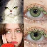 Purpdrank  Blue Colored Contact Lenses - Natural & Small Pupil Hazel Contacts, Yearly Lenses for Summer & Autumn Holiday, Parties