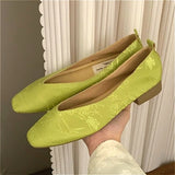 Purpdrank  Retro Printing Ethnic Style Ballet Flat Shoes Women Fashion Square Toe Shallow Mary Jane Shoes Comfort Soft Sole Flats Sandalias