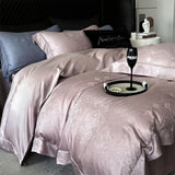 Purpdrank  600TC Lyocell Bamboo Fiber Soft Silky Cool Feeling Bedding Set Vintage jacquard Duvet Cover Bed Sheet/Fitted Sheet Pillowcases
