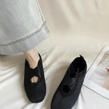 Purpdrank  Shoes Woman Flats Dress Hoof Heels Fabric Rome Rubber PU Shoes Woman Flats Dress Fabric Hoof Heels PU Rubber