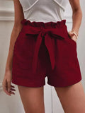 Purpdrank   Shorts Women Bow Tie Lace Up Wide Leg Shorts High Waist Pockets Casual Streetwear Summer New Fashion Loose Shorts