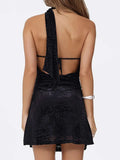 Purpdrank  Sexy backless black mini summer dress women bodycon short evening party dresses woman clothing elegant birthday dress vestidos
