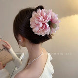 Purpdrank  Women's Head Flower Hair Clip Fashion Kawaii Lotus Hair Claw Back Spoon Shark Clip Girls Headpiece Hair Accessories