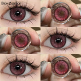 Purpdrank  2Pcs Fashion Color Contact Lenses for Eyes Green Lenses Cosmetics Blue Colored Lenses Yearly Cosmetic Eye Health
