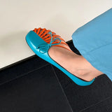 Purpdrank   New Brand Designer Flat Sandals Women Plus Size Summer Narrow Strap Beach Party Casual Comfort Roman Gladiator Sandalias