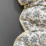 Purpdrank  Class A Soft Bedding Set Washed Cotton Knitted Bed Sheet Queen King Size Flower Comforter Duvet Set Set Pillowcase Bed Linens
