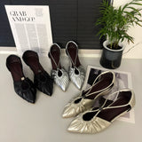 Purpdrank  Designer New 2025 Women Heeled Sandals Sexy Ponited Toe Chunky Shoes Summer Dress Party Luxury Woman Brand Pumps Sandalias Mujer