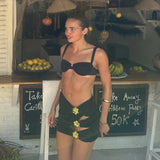 Purpdrank  Sexy 3pieces Micro Bikinis Women Swimsuit Solid Swimwear With Skirt Brazilian Bikini Set Beachwear Thong Biquini