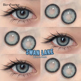 Purpdrank  1Pair Gray Contact Lenses with Diopter Yearly Blue Lens New Style Colorcon Cosmetics Beauty Brown Eyes Makeup Pupils