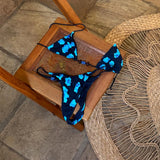 Purpdrank  New Halter Bikini Sexy Swimsuit Women Swimwear Triangle Biquini Stripe Swim Suit Button Bodysuit Push Up Bathingsuit Beachwear