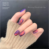 Purpdrank  12ML 10-Color Blue Series Blue Eyes Star Sea Cat Eye Gel Nail Polish New Summer Flash Lamp Cat Eye Nail Polish Nail Art