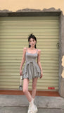 Purpdrank  Autumn New Sling Short Black Dress Sets Women High Street Spicy Girls Crop Top & Short Mini Dress Sexy Club Two Piece Tracksuit