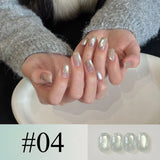 Purpdrank  4-Color Spring Summer Nails Ice Transparent Blue Glass Bead Cat Eye Gel Nail Polish Popular Whitening Versatile Upgrade Gel