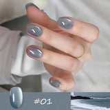 Purpdrank  4-Color Spring Summer Nails Ice Transparent Blue Glass Bead Cat Eye Gel Nail Polish Popular Whitening Versatile Upgrade Gel