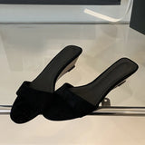 Purpdrank  New Style Wooden Wedges Slippers For Woman Casual Gladiator Sandals Ladies Shoes Designer Low Heels Mules Slides