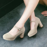 Purpdrank - Classic Velvet High Heels Shoes Female Sexy Straps Black Blue Womens Heeled Platform Everyday Casual Shoes Dress Pumps Ladies