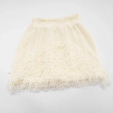 Purpdrank  Sexy Tassel Two Piece Women Crocheted Knit Skirts Sets 2025 Autumn Winter Off Shoulder Long Sleeve Cropped Tops and Mini Skirt