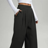 Purpdrank  High Waist Loose Fit Sporty Women's Sweatpants Floor-Length Polyester Fiber Casual Trousers for Spring 2025