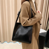 Purpdrank  Quality Women Tote Bags Shiny Leather Shopper Shoulder Bag Retro Large Capacity Shopping Totes Luxury Designer Handbag Lady