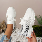 Purpdrank  Fashion Thick Soles Easily Breathable Sneakers Women New Large Size Casual Sports  Comfortable  Shoes