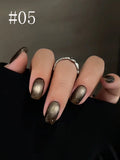 Purpdrank  10ML 1-16pcs New Style Loulan Ancient City Cat Eye Gel Nail Polish Black Chocolate Amber High-grade Glass Bead Nails