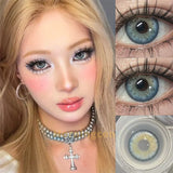 Purpdrank  bingc Colored Contact Lenses for Eyes 1pair Cosplay Prescription for myopia0-800degrees Contact Lenses Yearly Halloween Myopia