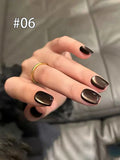 Purpdrank  10ML 1-16pcs New Style Loulan Ancient City Cat Eye Gel Nail Polish Black Chocolate Amber High-grade Glass Bead Nails