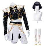 Purpdrank  Zoey Cosplay Costume Wig Shoes Black Coat Singing Suit Song-Promotion Costume Women Halloween Party Role Playing Outfit