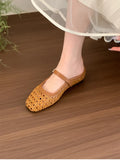 Purpdrank  Summers Cover Toe Weave Women Slippers Elegant Comfortable Slip On Slingback Mules Slides Shoes