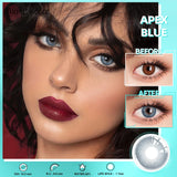 Purpdrank  2Pcs Fashion Color Contact Lenses for Eyes Green Lenses Cosmetics Blue Colored Lenses Yearly Cosmetic Eye Health
