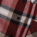 Purpdrank  Vintage Long Sleeves Pocket Blouses Collared Casual Tops 2025 Plaid Shirts for Women Spring Autumn Ruffle Button Down Shirts