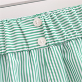 Purpdrank  autumn new women's clothing fashion temperament slim fit commuting versatile striped printed shirt top shorts set