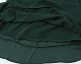 Purpdrank  French Style Retro Dark Green V neck Corset Style Sling Dress Women Elastic Back Ruffles Hem Short Dresses Summer Robe Vestidos