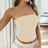 Purpdrank   Strapless Tank Tops Women Backless Y2K Sexy Vest Tops Fashion Casual Elegant Sleeveless Basic Crop Top Summer New