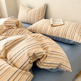 Purpdrank  New Style Yarn-dyed Washed Pure Cotton Checkered Quilt Cover Spring Skin-friendly and Breathable Duvet Cover 220x240