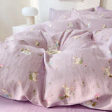 Purpdrank  Plaid Style Comforter Cover Single/Double Duvets Cover 100% Cotton Blanket Cover Girls Boys Room Quilt Cover 이불커버(No Pillowcase)