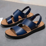 Purpdrank  Comfy Simple Men Summer Peep-toe Youth Beach Shoes Dual-use Beach Slippers Non-slip Man Sandals Quick Dry Mens Wading Aqua Shoes