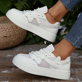 Purpdrank  New Breathable White Sneakers Women Comfortable Thick Bottom Vulcanizd Shoes Woman Spring Summer Lace Up Causal Sneakers