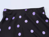 Purpdrank  5 colors Spring Summer Women Elastic High Waist Polka Dot Satin Skirt Mid Long A-line Skirts Femme